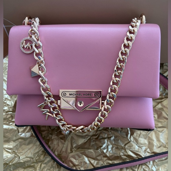 Michael Kors Cece Small Crossbody Bag with Gold Chain –Brand New Primrose color - Picture 9 of 16